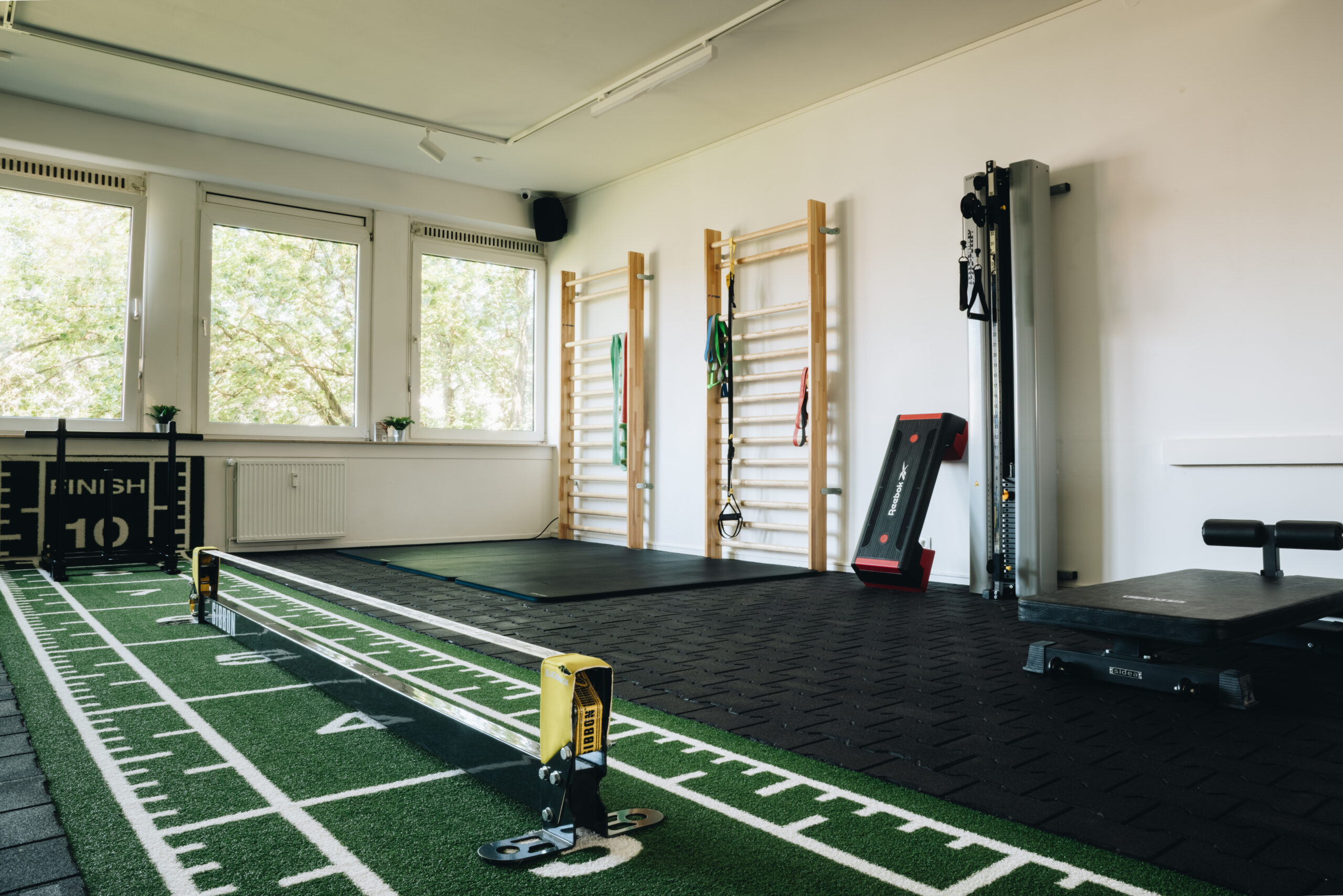 Sportstudio Norderstedt Sprossenwaende Die Sprossenwände im Sportstudio Norderstedt.